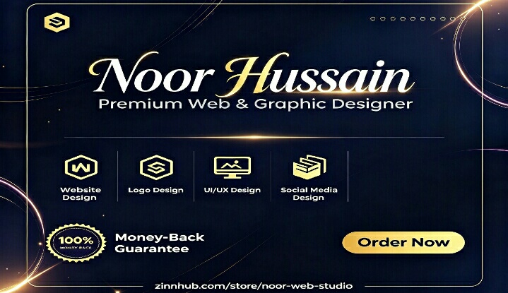 Noor Hussain - Premium Web & Graphic Designer